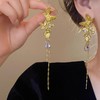 轻奢高级设计感时尚气质个性仙女甜酷耳钉浪漫蝴蝶镶钻流苏耳环女 商品缩略图2