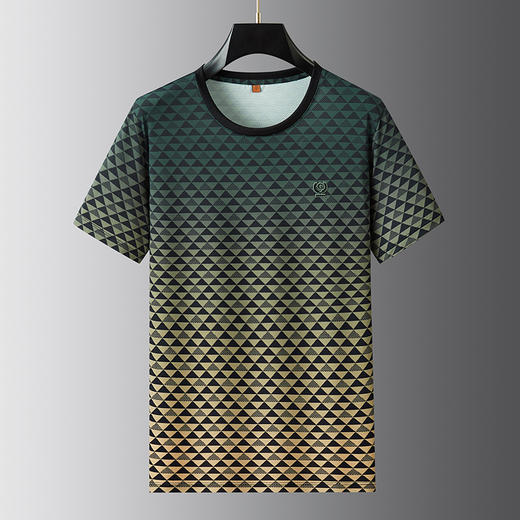 【DWP】大依优型大码圆领短袖T恤加肥加大男士大号弹力透气舒适夏季半袖 商品图3