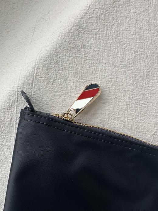 贝壳三 休闲拼色织带尼龙大容量单肩包简约金属手提托特包C022401 商品图10