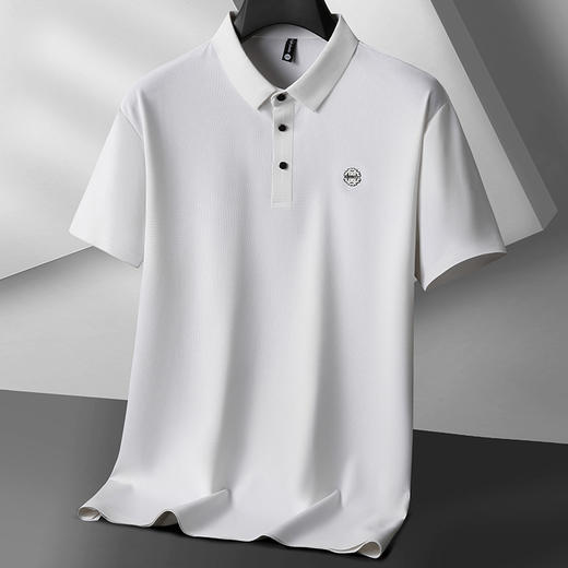 【冰丝无痕】【8色可选】【DK】大依优型大码短袖polo衫翻领加肥加大男装肥佬运动休闲冰丝无痕凉感上衣胖子商务 商品图6