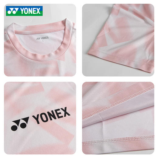 2025新款尤尼克斯YONEX羽毛球服速干短袖115925BCR/215925BCR男女款运动上衣 商品图1