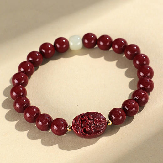 丁摩 十二生肖本命佛紫金朱砂手串男女情侣款普贤文殊菩萨本命年手链5ZF- SL5661 商品图9