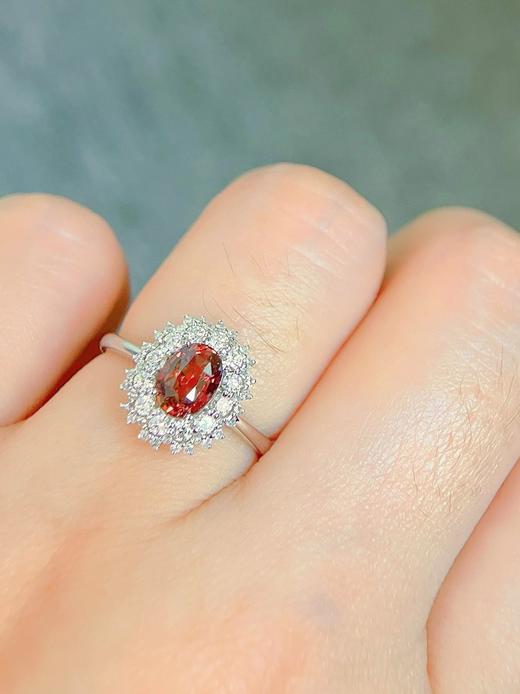 1.11ct刻面帕帕拉恰蓝宝石戒指 商品图3