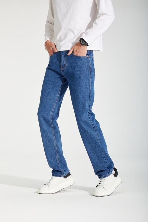 【大牌男士简约直筒牛仔裤8505】品牌同厂👏胯宽腿粗、腿型不好大胆入❗️❗️✅中高腰拉高身材比例，型男，显腿长！-LMH 商品图3