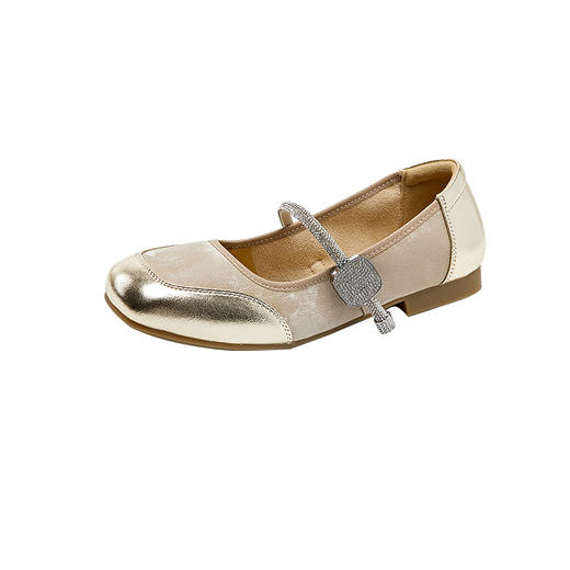 雀说羊皮真皮女法式水钻软底软面豆豆鞋AL118 商品图6