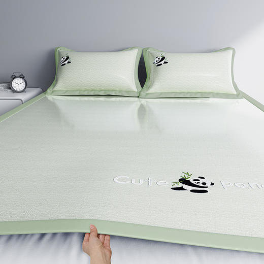 【品牌直发】加倍生活 卡通刺绣凉感席三件套  自然凉感  柔软细腻 可机洗 条席款/床笠款 商品图8