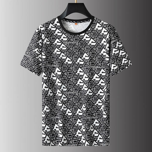 【弹力】【新款DPS】大依优型大码短袖T恤圆领加肥加大肥佬休闲宽松透气上衣男士半袖夏装潮款 商品图7