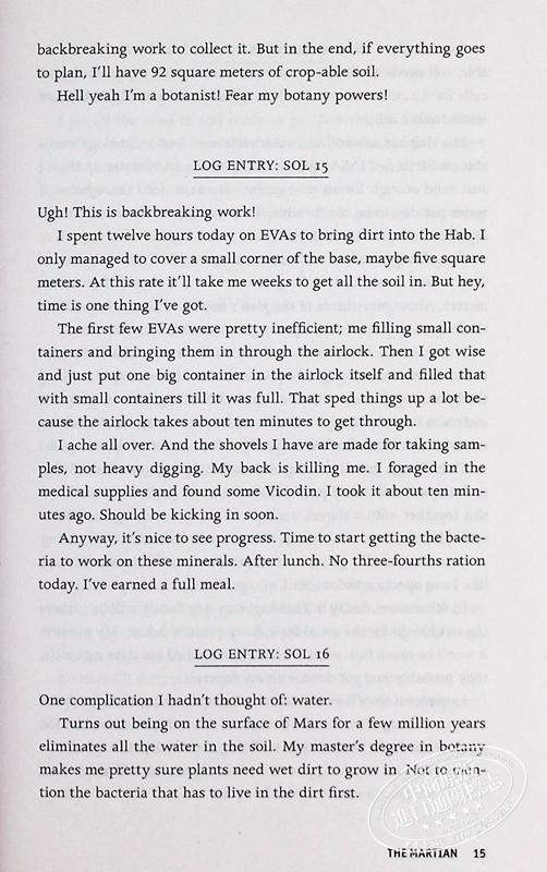 【中商原版】火星救援 英文原版 The Martian 马特达蒙同名电影小说 商品图7