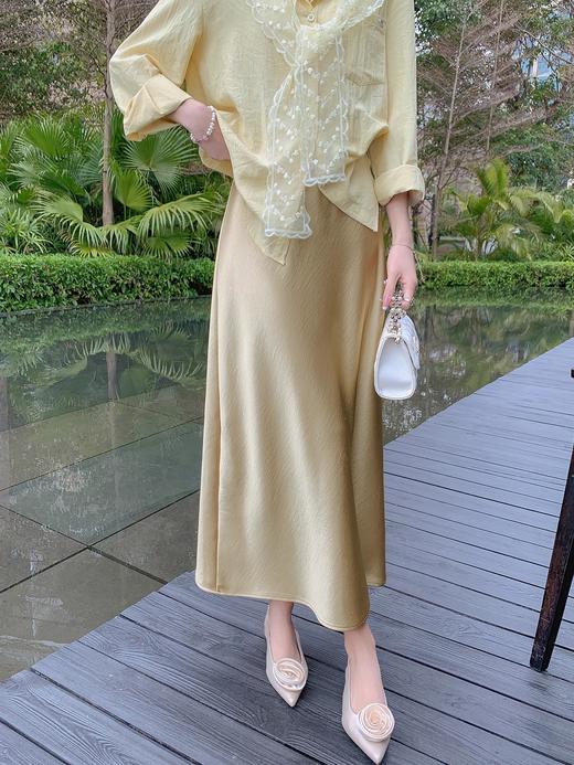 张心子【流光美学】春夏防晒通勤风气质蕾丝披肩衬衣两件套套装 U2502035 商品图3