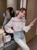 张心子【织梦浪漫】春款圆领法式蕾丝拼接衬衫上衣 U2502033 商品缩略图9