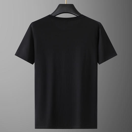 【DG】大依优型大码短袖T恤加肥加大时尚拼接短袖T恤男夏季薄款上衣胖子圆领棉质 商品图2