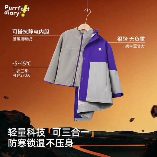 fx-【专业一级标准】儿童户外山系连帽外套PQWT2407 商品图3