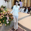 IWY/气质米白色西装套装女高端总裁演讲上镜职业装医美接待正装C15106+P35106 商品缩略图2