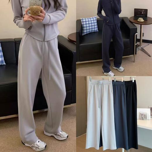 lu家同款！垂感敲好！遮肉显瘦云感阔腿直筒裤！ 商品图0