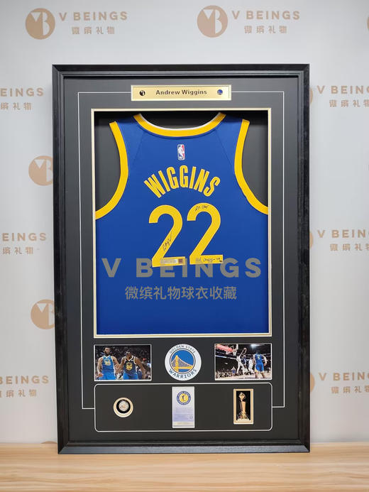 收藏系列 维金斯 勇士队22号蓝色 全明星2022总冠军加签亲笔签名球衣 商品图1