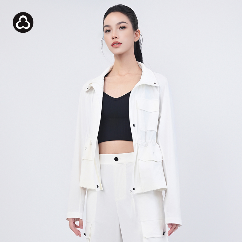 加拿大TITIKA机能风防泼水收腰夹克运动白色工装外套31192