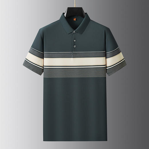 【棉质】【DWP】大依优型大码短袖POLO衫翻领体恤加肥加大男士大号弹力透气舒适夏季半袖 商品图2