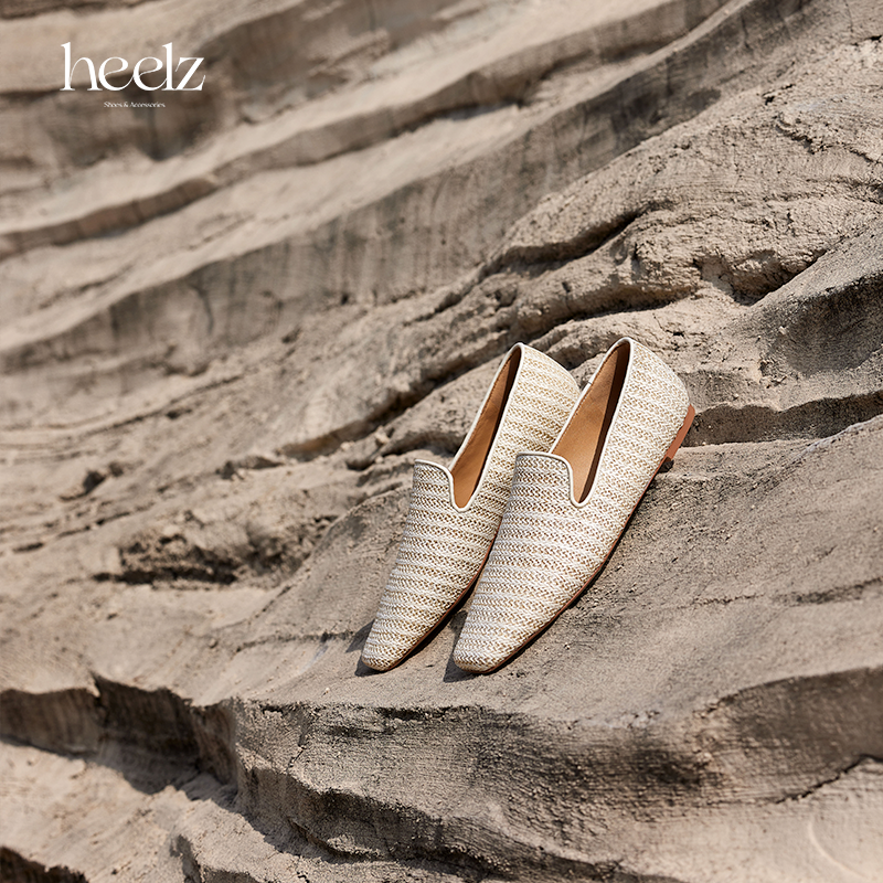 heelz设计师手工鞋履｜拉菲草乐福鞋 1 公分