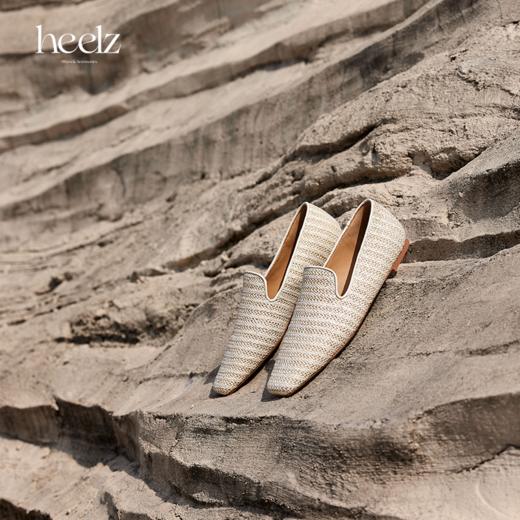 heelz设计师手工鞋履｜拉菲草乐福鞋 1 公分 商品图0
