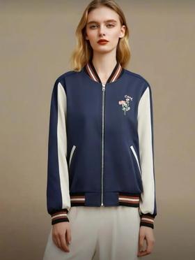 【maxwm1】时尚新款女士刺绣双面穿棒球领休闲外套！！