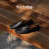 faytobe乐福鞋25春方头法式一脚蹬单鞋小众复古气质低跟小皮鞋女 商品缩略图5