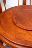 红桥红  家具严选  缅甸花梨（大果紫檀）【150 雕花牙边六角底座 圆餐桌 九件套】 商品缩略图3