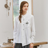 Famecoco范可儿原创纯棉白衬衫女士秋季长袖兔子宽松不规则设计感衬衣F225BH015 商品缩略图0