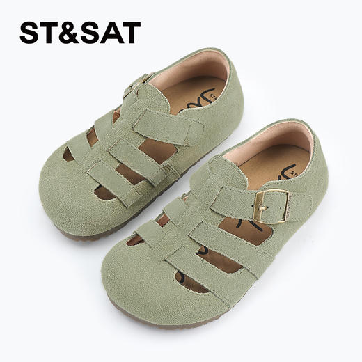 【童鞋】星期六复古风舒适透气男女童勃肯凉鞋SSD2192L1Y 商品图8