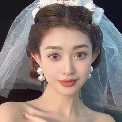 925防银针复古赫本风大珍珠耳环新娘女高级气质名媛法式耳钉耳饰 商品图1