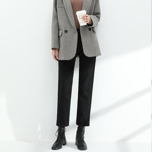 丁摩 烟管裤女春秋季弹力显瘦九分裤直筒牛仔裤女小个子5ZF-18019 商品图8