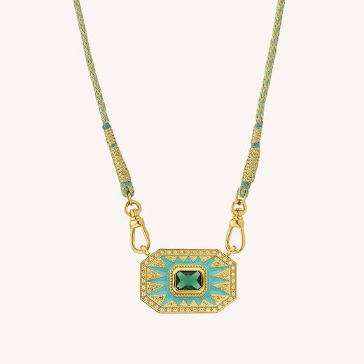 订购8周到｜MYA-BAY-LIGHT TURQUOISE YUCATAN-绿松石珐琅 项链［比利时设计师］ 商品图0