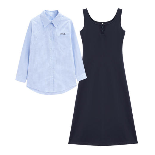 IEF/爱依服2025时尚套装春季 韩版简约休闲慵懒风显瘦里外套裙N0181 商品图5