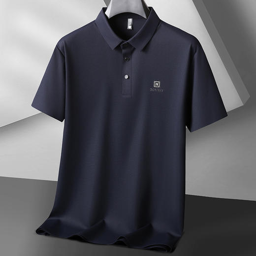 【冰丝无痕】【8色可选】【DK】大依优型大码短袖polo衫翻领加肥加大男装肥佬运动休闲冰丝无痕凉感上衣胖子商务 商品图9