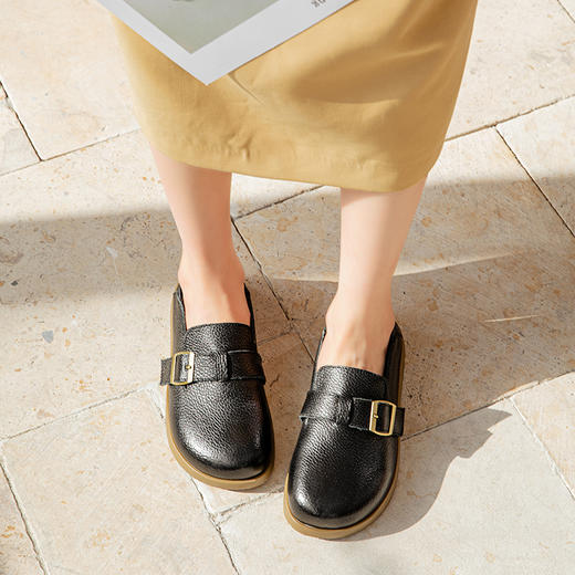 头层牛皮 【舒适百搭】 休闲豆豆鞋00992 商品图2