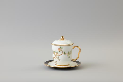 夫人瓷·石榴家园3件套盖杯（金色/黑色） 商品图1