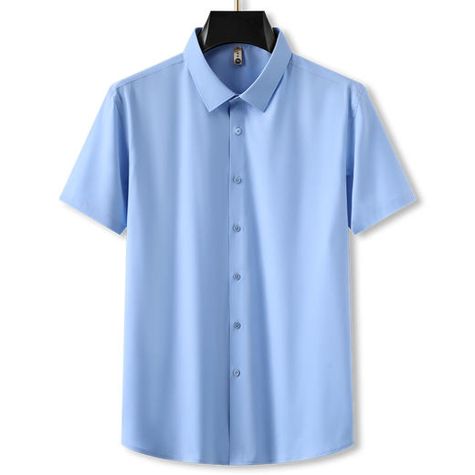 【DG】大依优型大码短袖衬衫商务休闲衬衣男大码夏季薄款打底衫肥佬简约纯色 商品图4
