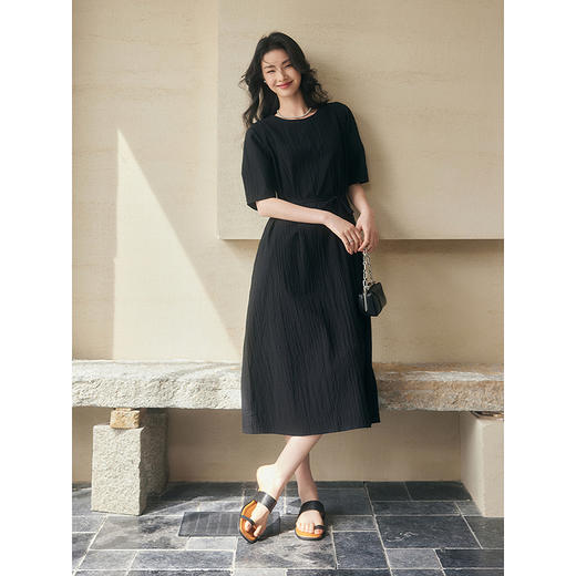 初棉泡泡皱肌理连衣裙 商品图1