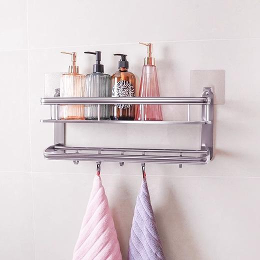 浴室置物架免打孔卫生间架子壁挂式防水家用厕所多功能挂墙收纳架 商品图1