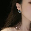 「深蓝歌姬」vintage复古宫廷风温柔优雅椭圆蓝宝石古董耳钉 商品缩略图3