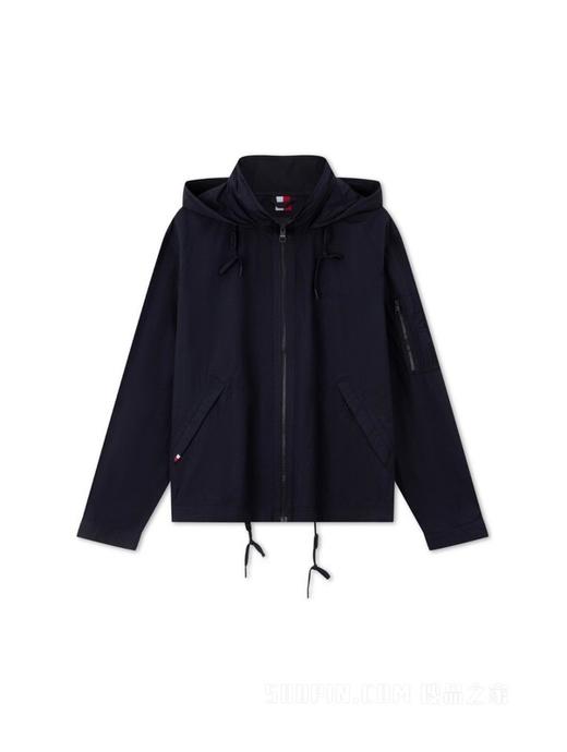 贝壳三 美式休闲梭织抽绳下摆外套梭织简约防风冲锋衣夹克C022406 商品图6