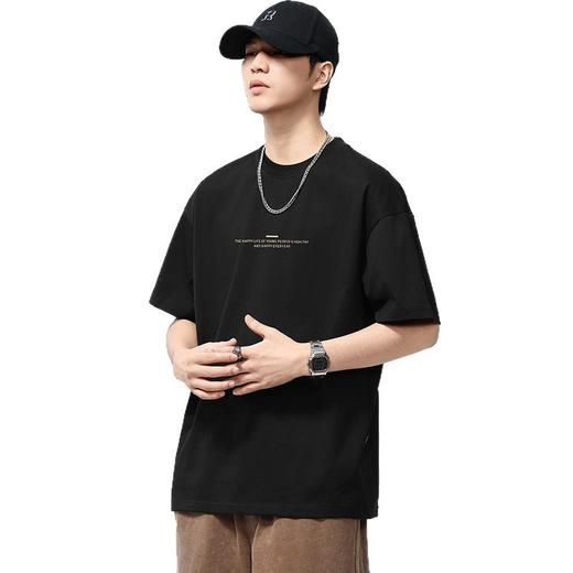 【DQ】大依优型大码男装260G重磅圆领T恤男宽松印花短袖半袖夏季新品潮款 商品图4