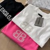点此购买 巴黎世家春夏季双B烫钻男女情侣款短袖T恤 gz 310157 商品缩略图10