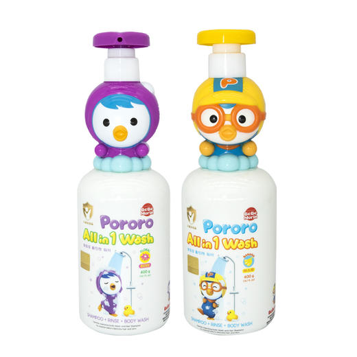 Pororo啵乐乐儿童新款洗护3合一（香蕉味/花香味）400ml 商品图0