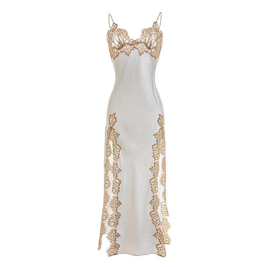 美到犯规的法式风情真丝长裙 商品图3