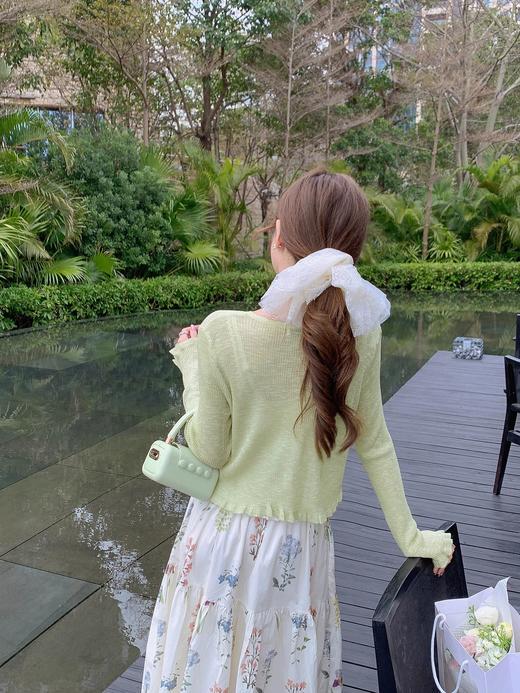 张心子【和风花影】春夏高腰气质显瘦碎花半身裙 U2502022 商品图2