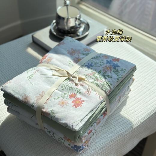 【 超柔水洗棉四件套】亲肤柔软   百分百纯棉     小清新田园印花     抽绳独立包装布袋 商品图8