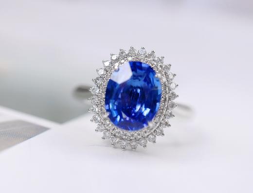 2.3ct刻面蓝宝石戒指 商品图0