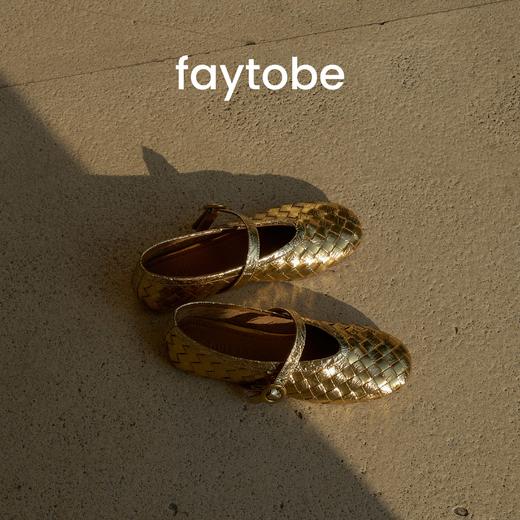 faytobe玛丽珍25春夏松弛罗马舒适平底鞋一字扣浅口编织单鞋女 商品图4