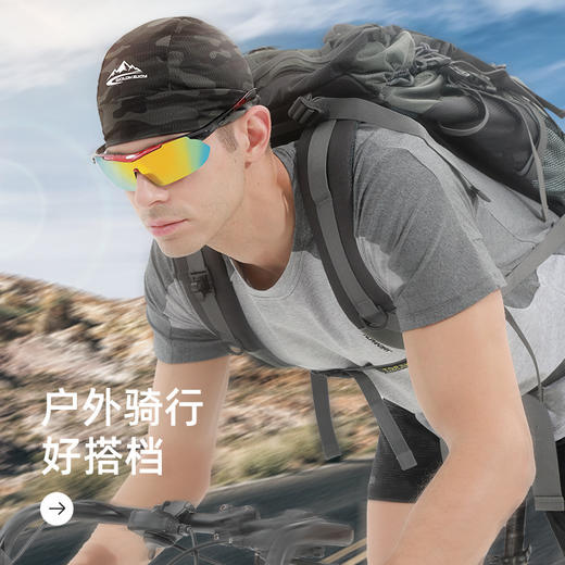 【户外骑行好搭档！防晒帽子】夏季防晒冰丝骑行帽子户外运动速干透气遮阳瓜皮帽百搭小帽男头套。ry 商品图1
