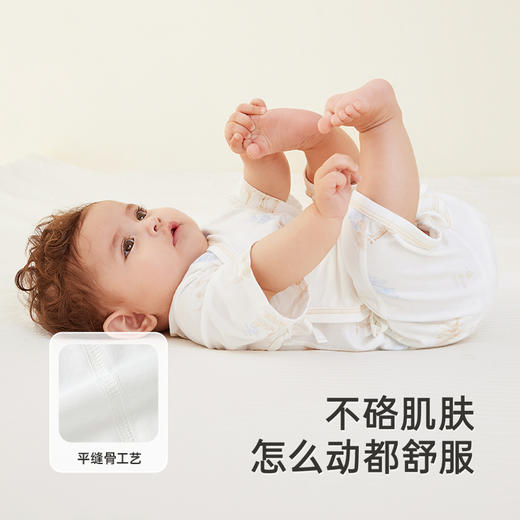 【商场同款】英氏婴儿衣服夏季透气竹纤维新生儿连体衣服新款 商品图3